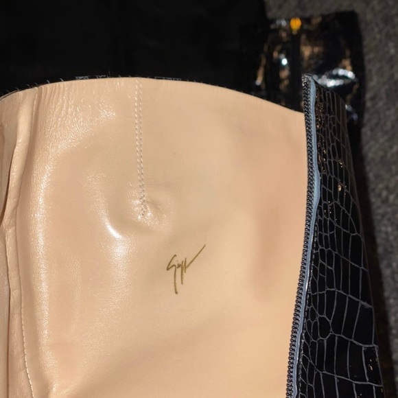 Giuseppe Zanotti Design black snake skin boots 36 1/5 black - Picture 4 of 5